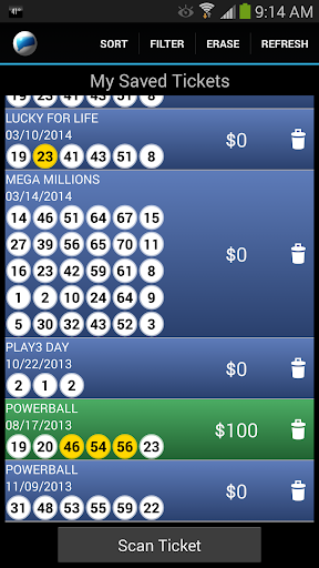 Connecticut Lottery Scanner Screenshot 1