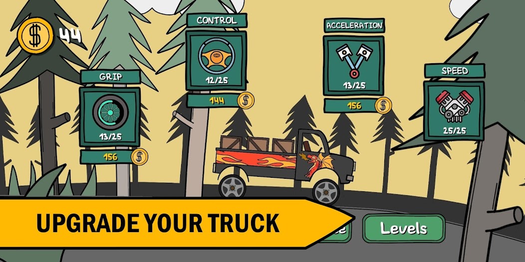 Hill Climb Trucker! Mod Screenshot 1