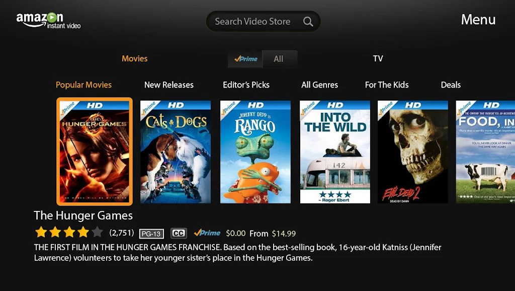 Amazon Instant Video-Google TV Screenshot 2