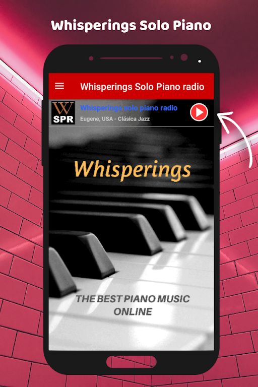 Whisperings Solo Piano Radio app Screenshot 2 