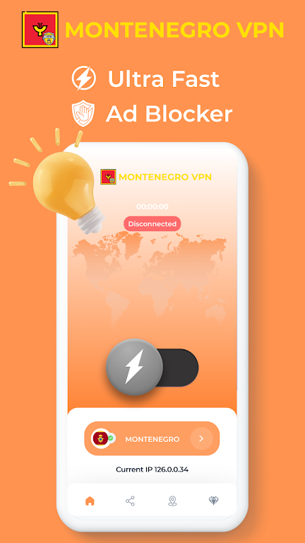 Montenegro VPN - Private Proxy Screenshot 2