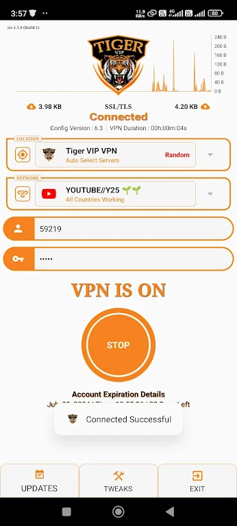 Tiger VIP VPN Screenshot 1