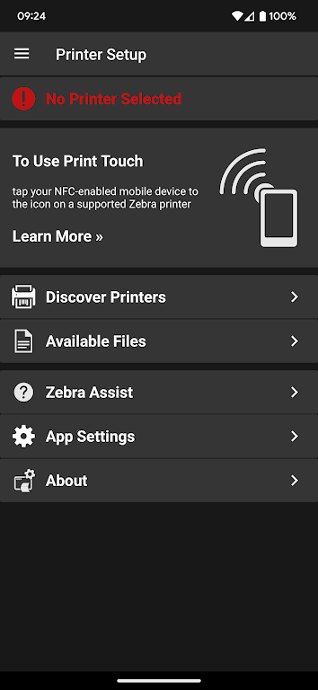 Zebra Printer Setup Utility Screenshot 1