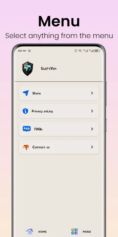 Swift VPN: Fast, Lite & Secure Screenshot 2 