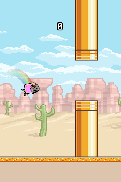 Flappy Nyan: flying cat wings Mod Screenshot 3 