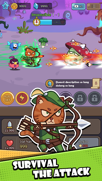 Cat Legend: Idle RPG War Mod Screenshot 2 