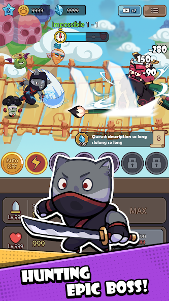 Cat Legend: Idle RPG War Mod Screenshot 3