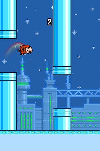 Flappy Nyan: flying cat wings Mod Screenshot 2 