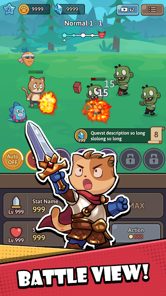 Cat Legend: Idle RPG War Mod Screenshot 1