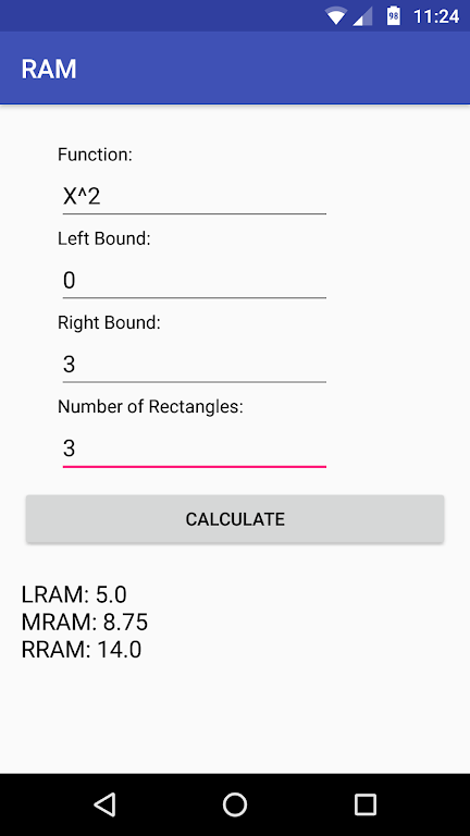 RAM: Riemann Sum Calculator Screenshot 2