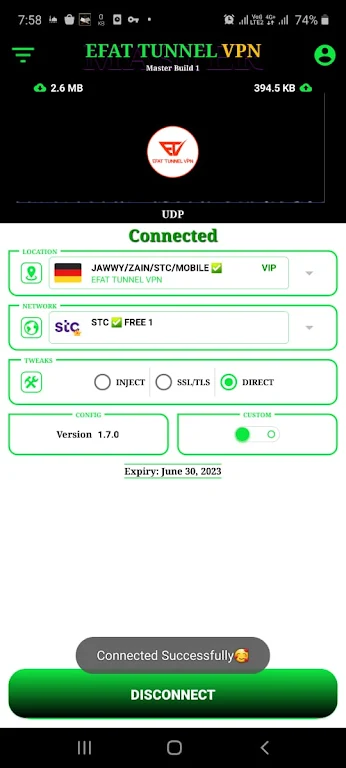 Efat Tunnel Vpn Screenshot 1