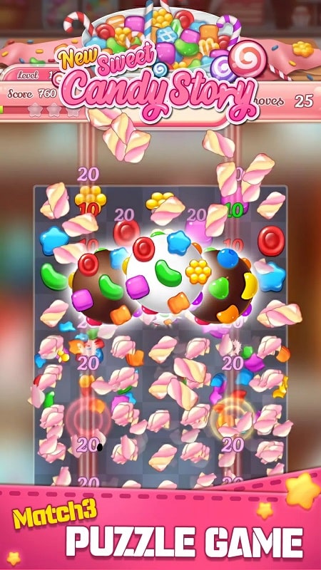 New Sweet Candy Story: Puzzle Screenshot 1 