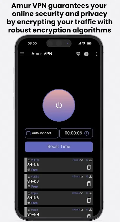 Amur VPN: Fast & Safe Screenshot 3 