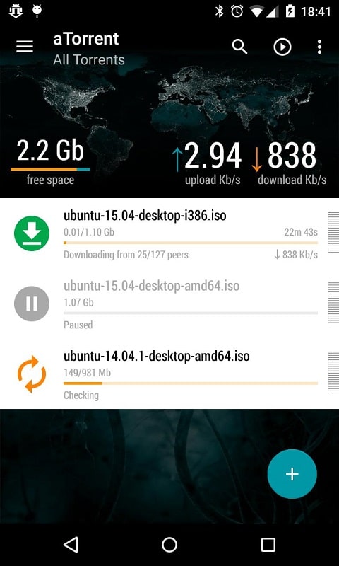 aTorrent Screenshot 2