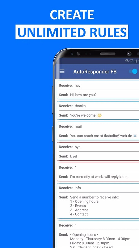 AutoResponder for FB Messenger Screenshot 3 