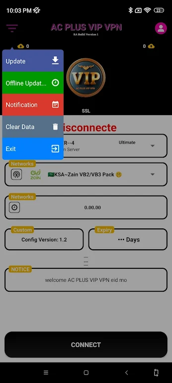 AC PLUS VIP VPN Screenshot 1