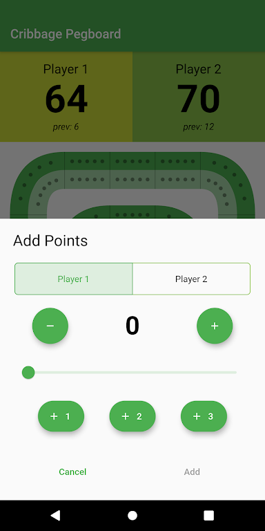 Cribbage Scoring Pegboard Screenshot 2