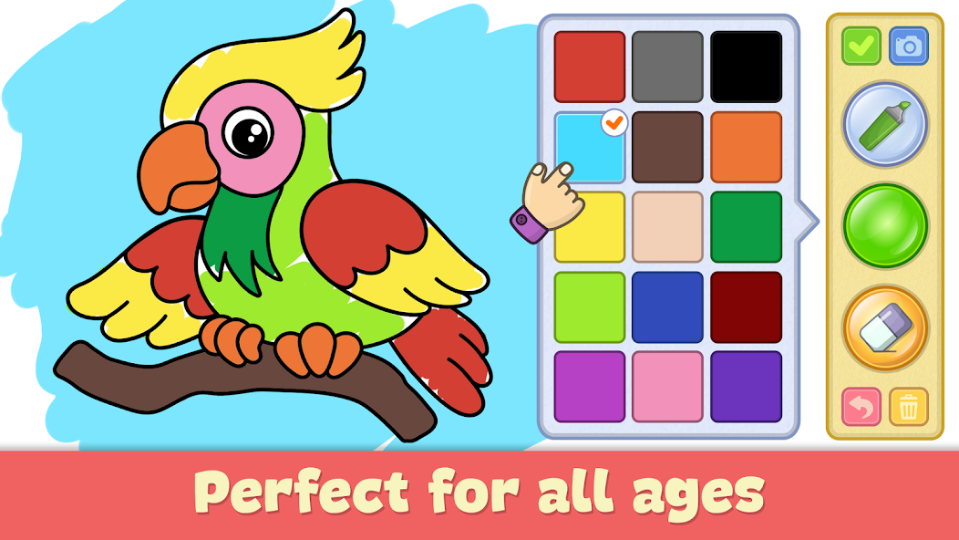 Kids Coloring & Drawing Games Mod Screenshot 1