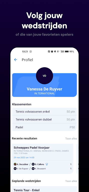 Tennis & Padel Vlaanderen Screenshot 4 