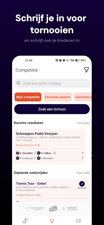 Tennis & Padel Vlaanderen Screenshot 3 