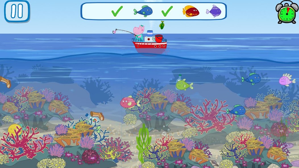 Funny Kids Fishing Games Mod Screenshot 2