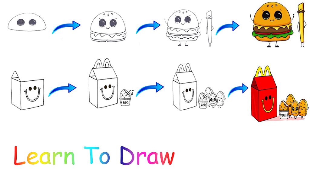 Learn How To Draw Cute Food Screenshot 1