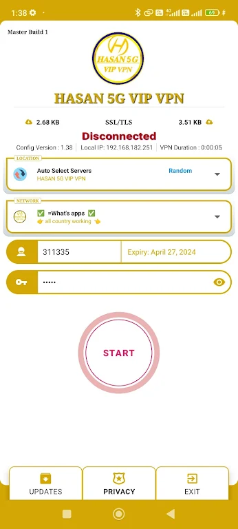 HASAN 5G VIP VPN Screenshot 1