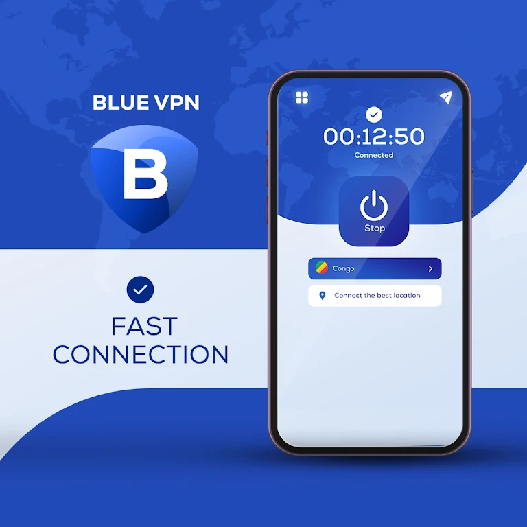 Blue VPN - فیلتر شکن آمریکایی Screenshot 1 