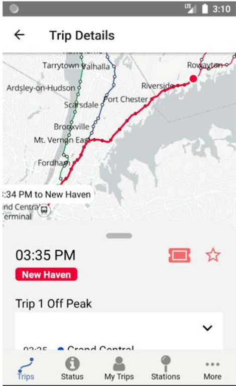 Metro-North Train Time Screenshot 2 