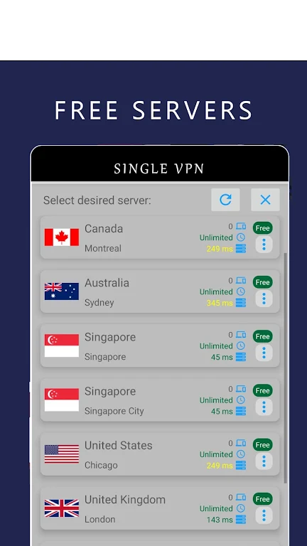 SINGLE VPN - Unlimited Proxies Screenshot 4