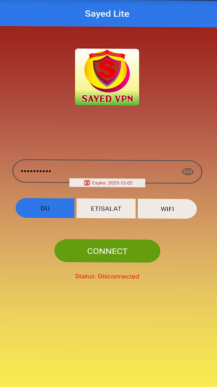 Sayed VPN - CyberGuard Screenshot 1 