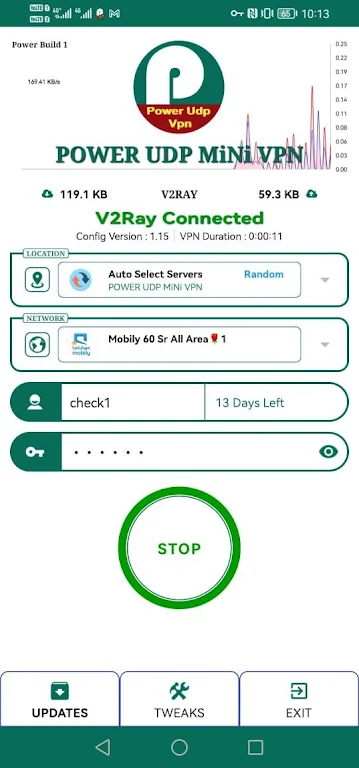 POWER UDP MINI VPN Screenshot 1