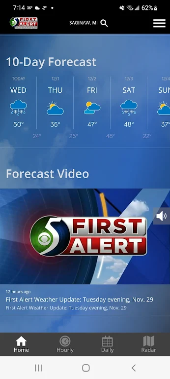 WNEM Weather Screenshot 2 