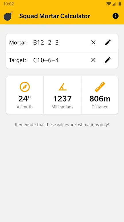 Squad Mortar Calculator Screenshot 1 