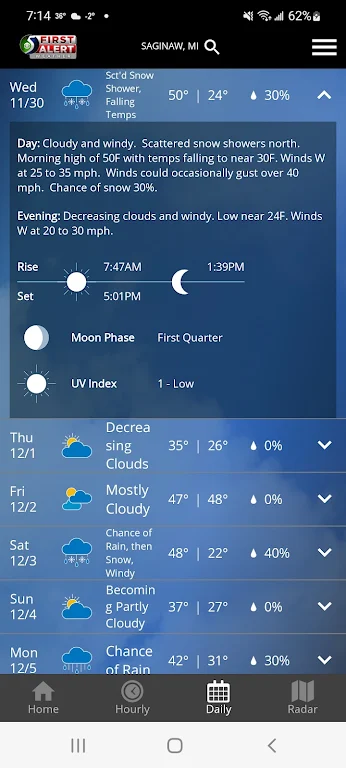 WNEM Weather Screenshot 3