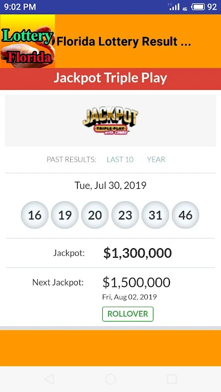 Florida lottery results Screenshot 3 