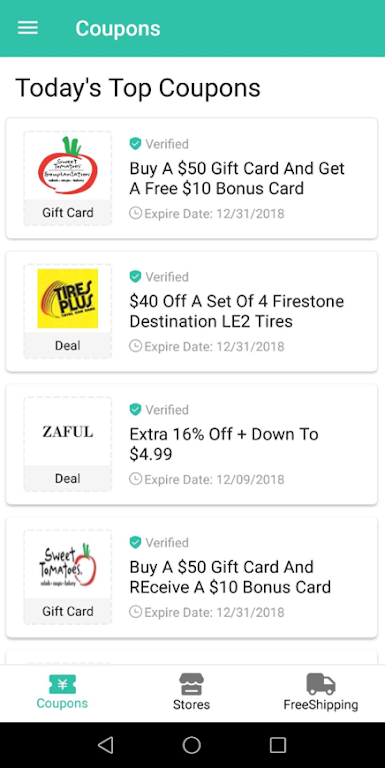 CouponBirds - Coupons, Promo Codes & Deals Screenshot 1 