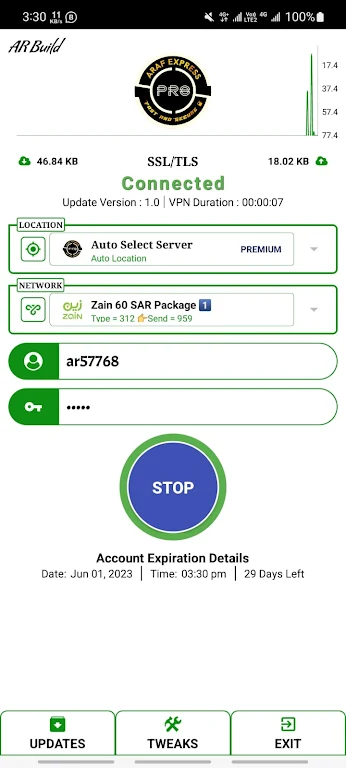 ARAF EXPRESS PRO - Secure VPN Screenshot 1