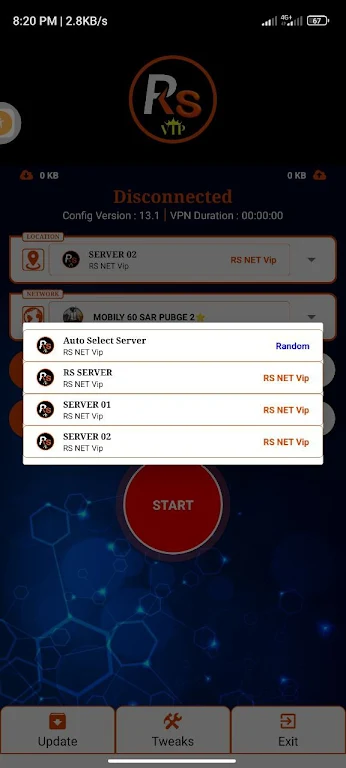 RS NET VIP VPN Screenshot 1