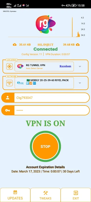 RG TUNNEL VPN Screenshot 2