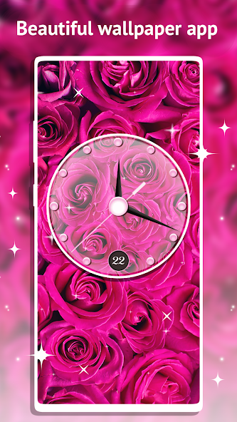 Rose Clock Live Wallpaper Mod Screenshot 1 