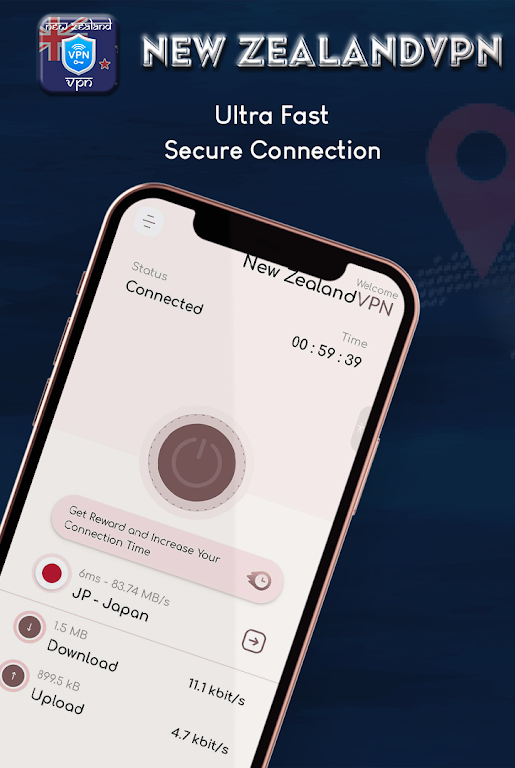 VPN NewZealand - get NZ ip VPN Screenshot 1 