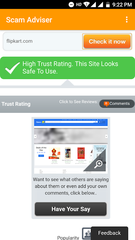 ScamAdviser - Check website for risk Screenshot 2 