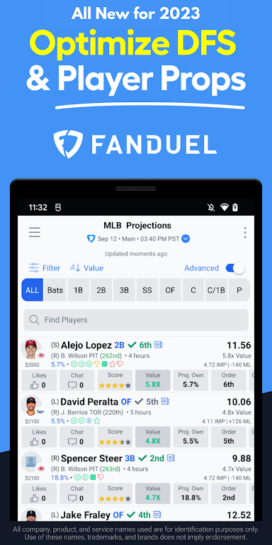 LineStar for FanDuel Screenshot 1