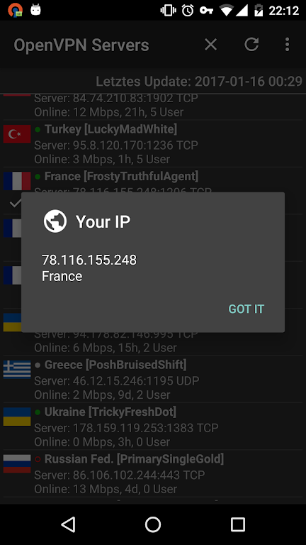 VPN SERVI Screenshot 1 