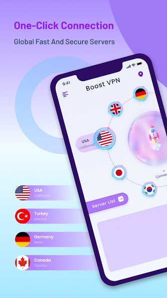 Boost VPN: Global, Private VPN Mod Screenshot 1