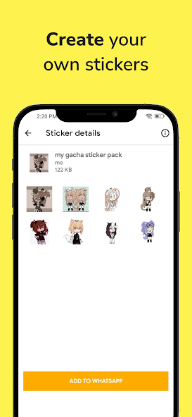 Gacha Stickers for WA Mod Screenshot 4 