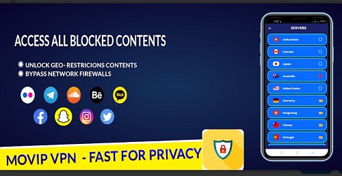 MovIP VPN  - Fast For Privacy Screenshot 1