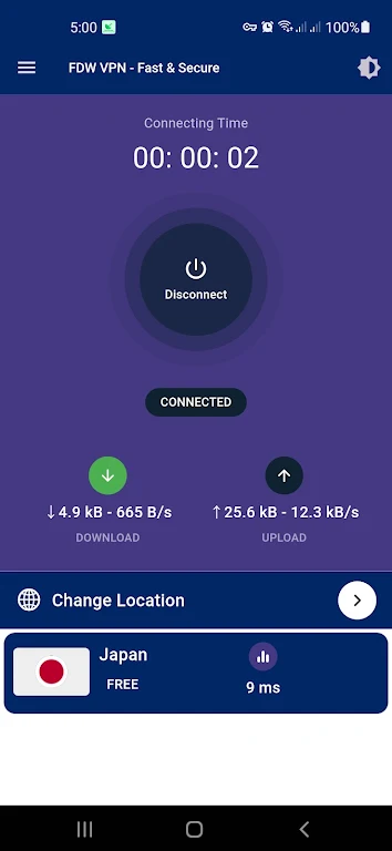 FDW VPN - Fast & Secure Screenshot 2 