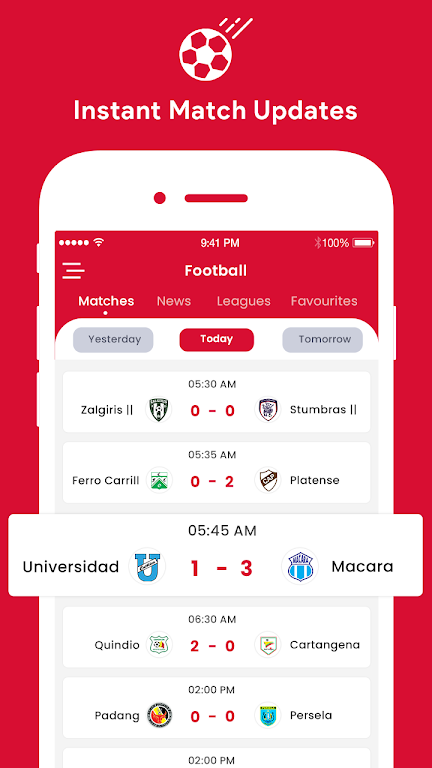 Football Score Screenshot 1 